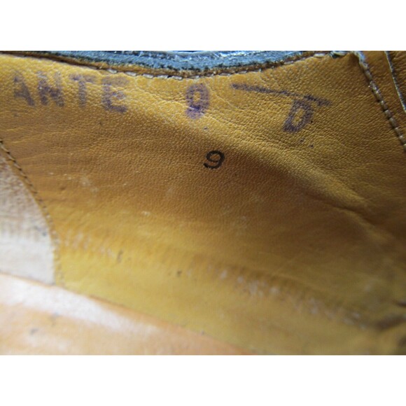 Dino Monti Ante Vintage Mens Black Leather Woven Lace Up Oxfords Size US 9 D - Picture 3 of 12